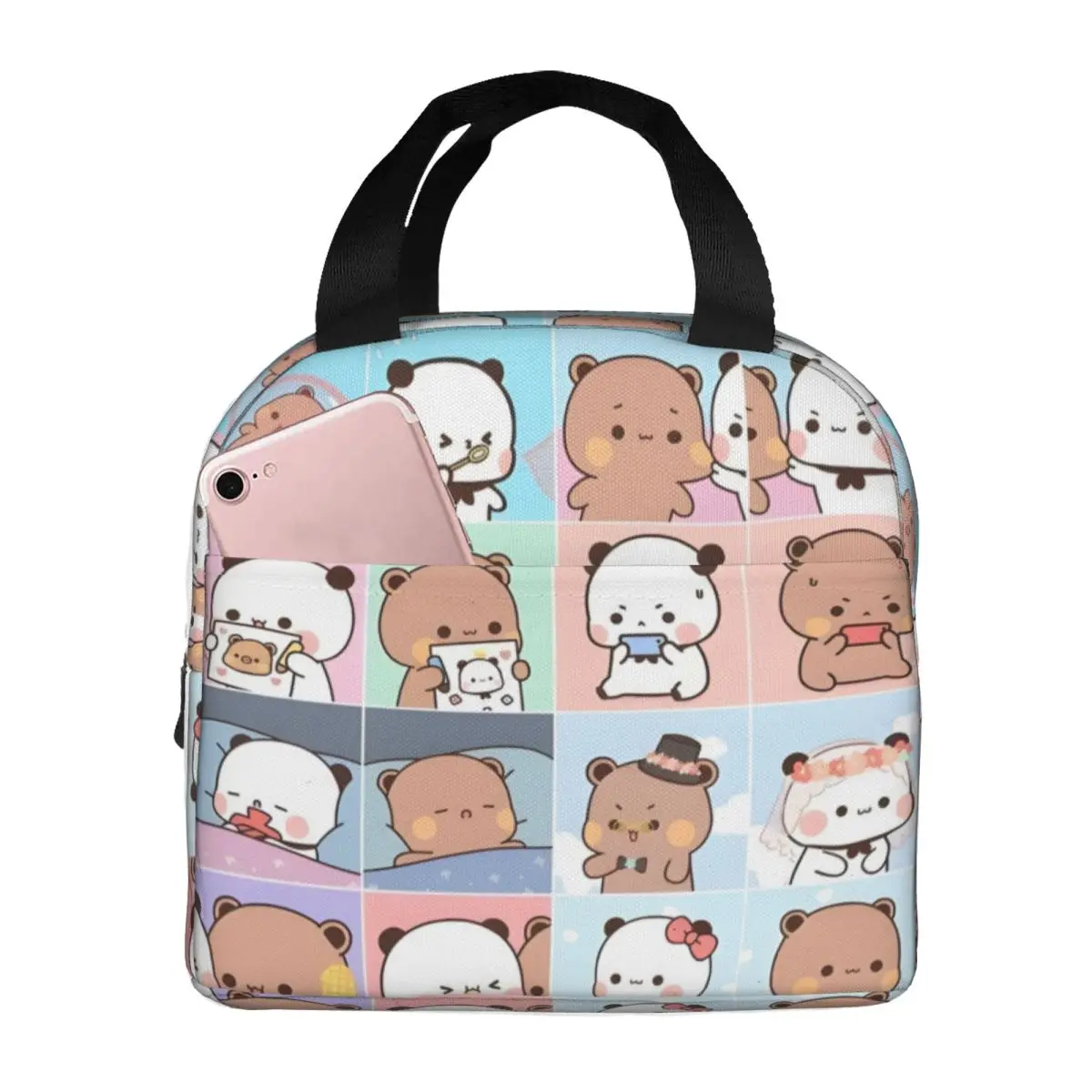 

Bubu Dudu Lunch Bag for School Waterproof Picnic Thermal Cooler Insulated Lunch Box Women Kids Tote Bags