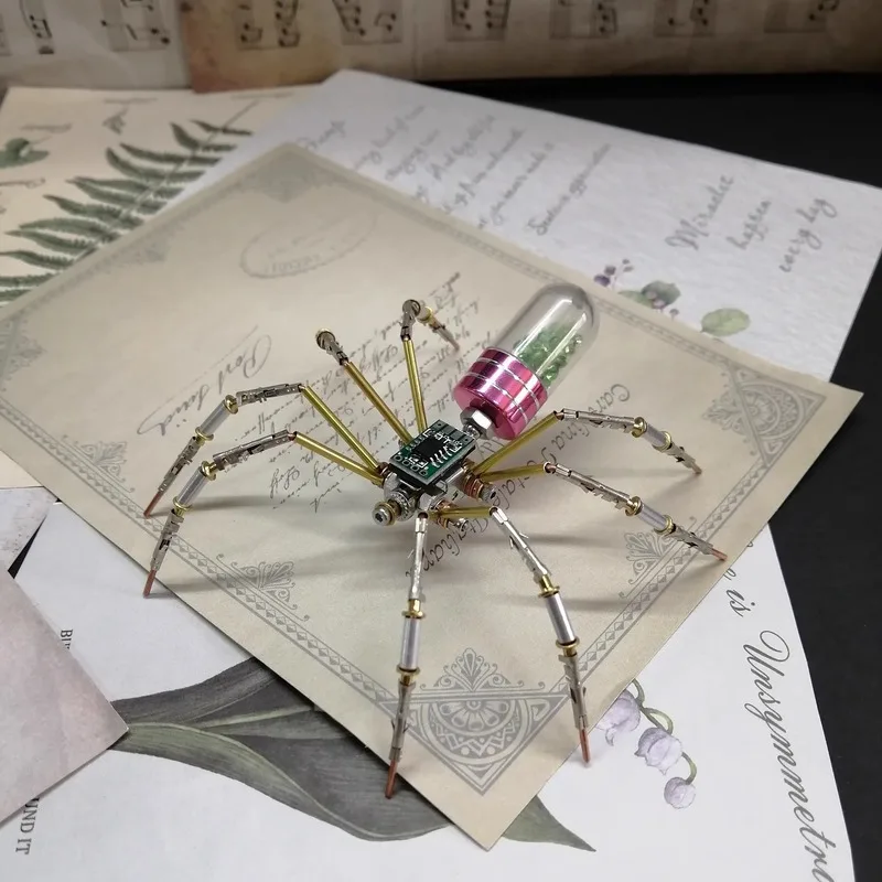 Steampunk Mechanical Watch Core Spider Model Handmade Diy Creative Gift 3D Precision Three-Dimensional Puzzle Ornament