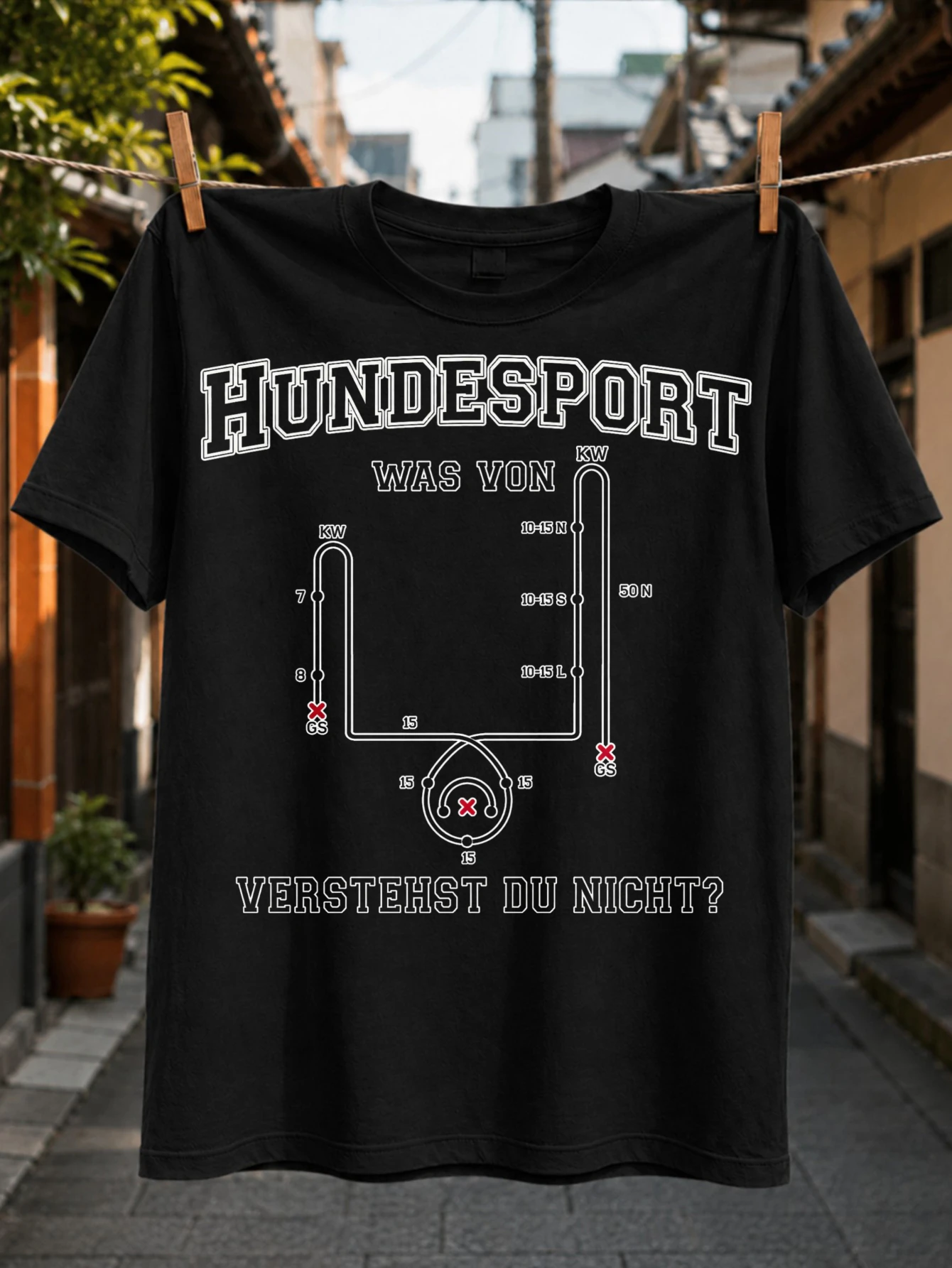 Classic Hundesport Route Plan Tee dog sport route field marks and GermanWas von verstehst du nicht  Unisex All T-Shirt