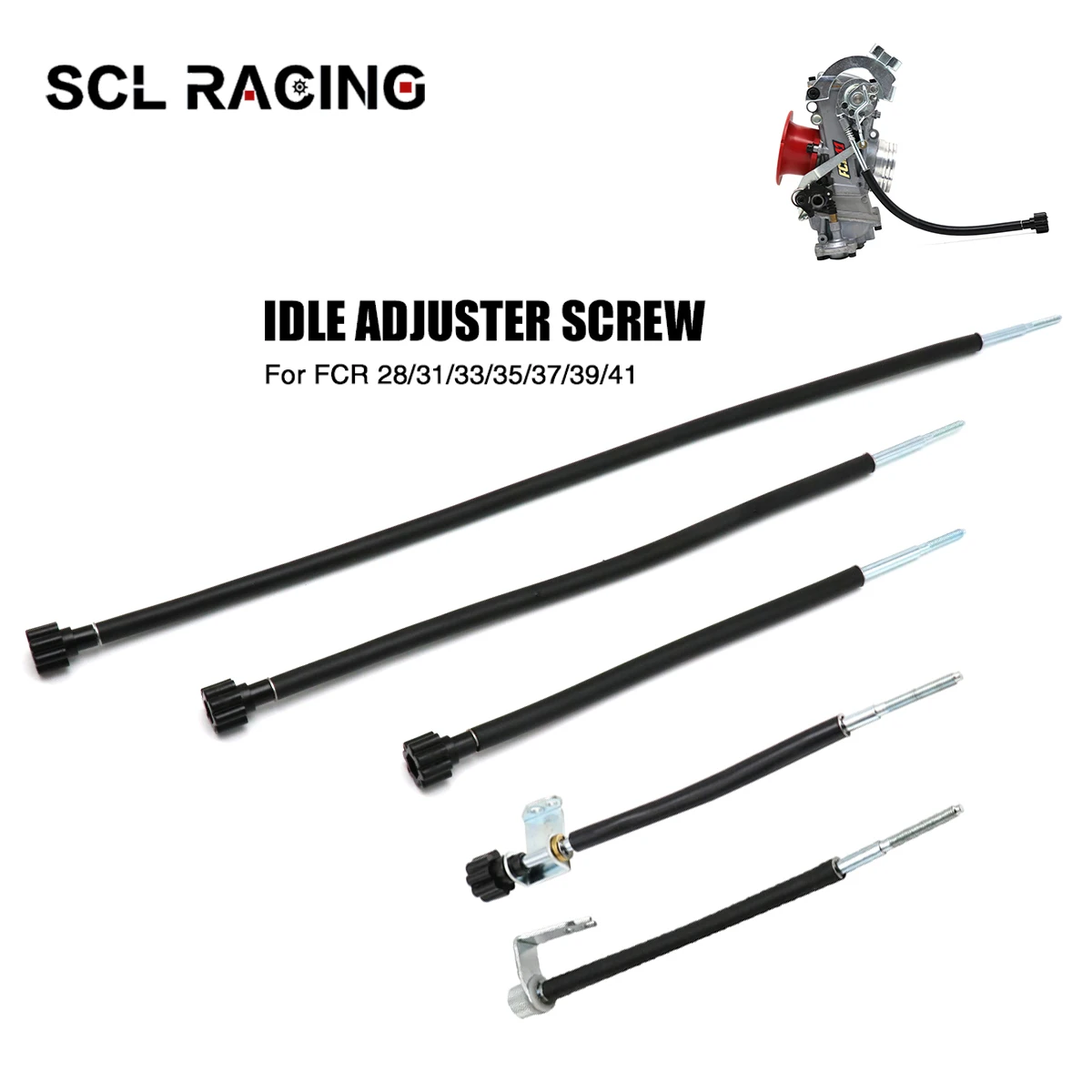 

SCL Racing 18.5cm 19.5cm 24.2cm 33.6cm 48cm FCR Carburetor Idle Adjuster Screw Idle Speed Screw for Keihi FCR MX Carburetors