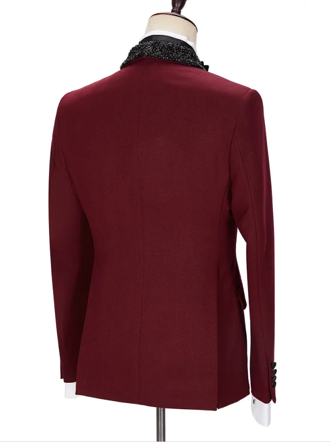 Ternos masculinos modernos de casamento, 2 peças, blazer, calça para terno casual, jaqueta, lapela, ternos de casamento, noivo, personalizado