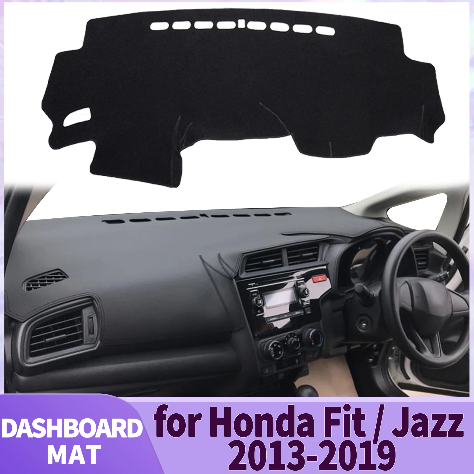 

fit for Honda Fit Jazz 2013 2014 2015-2019 GK5 Car Accessories Dashmat Dashboard Cover Pad DashMat Sunshade Protective Carpet