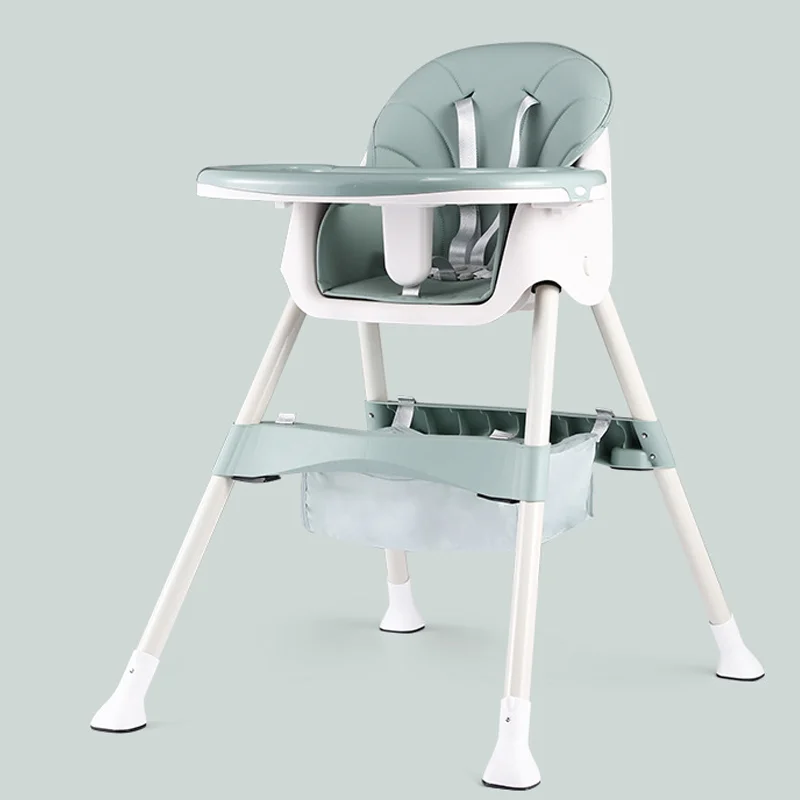 Silla de alimentación alta multifunción para bebé, mesa de comedor plegable para niños, asiento elevador portátil para niños, altura ajustable