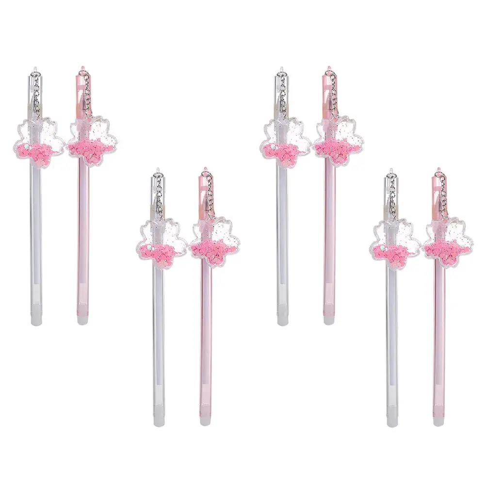 8pcs Charm Ballpoint Pens Smooth Writing Full Needle Tube For Office School Study Supply Portable Multi-Function Gel Pen