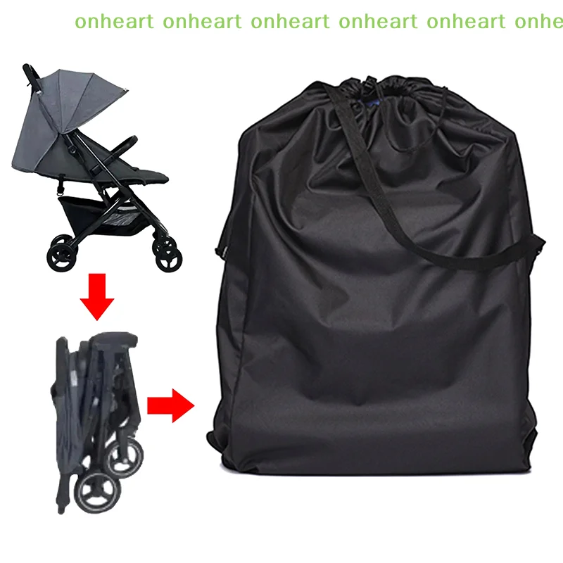 [C]Waterproof Travel Baby Stroller Travel Carry Bag Backpack Stroller Large Capacity Storage Bag With Shoulder Strap Organizer