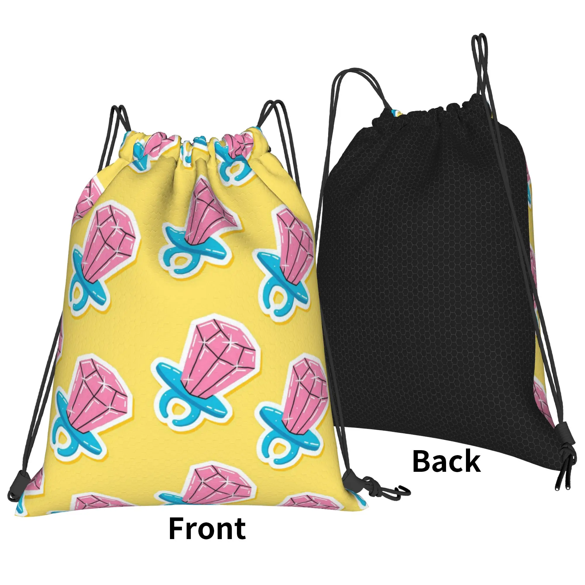 bBazooka Ring Pop Candy Gem (2) Portable Travel Riding Gym Drawstring Storage Sporty Backpacks