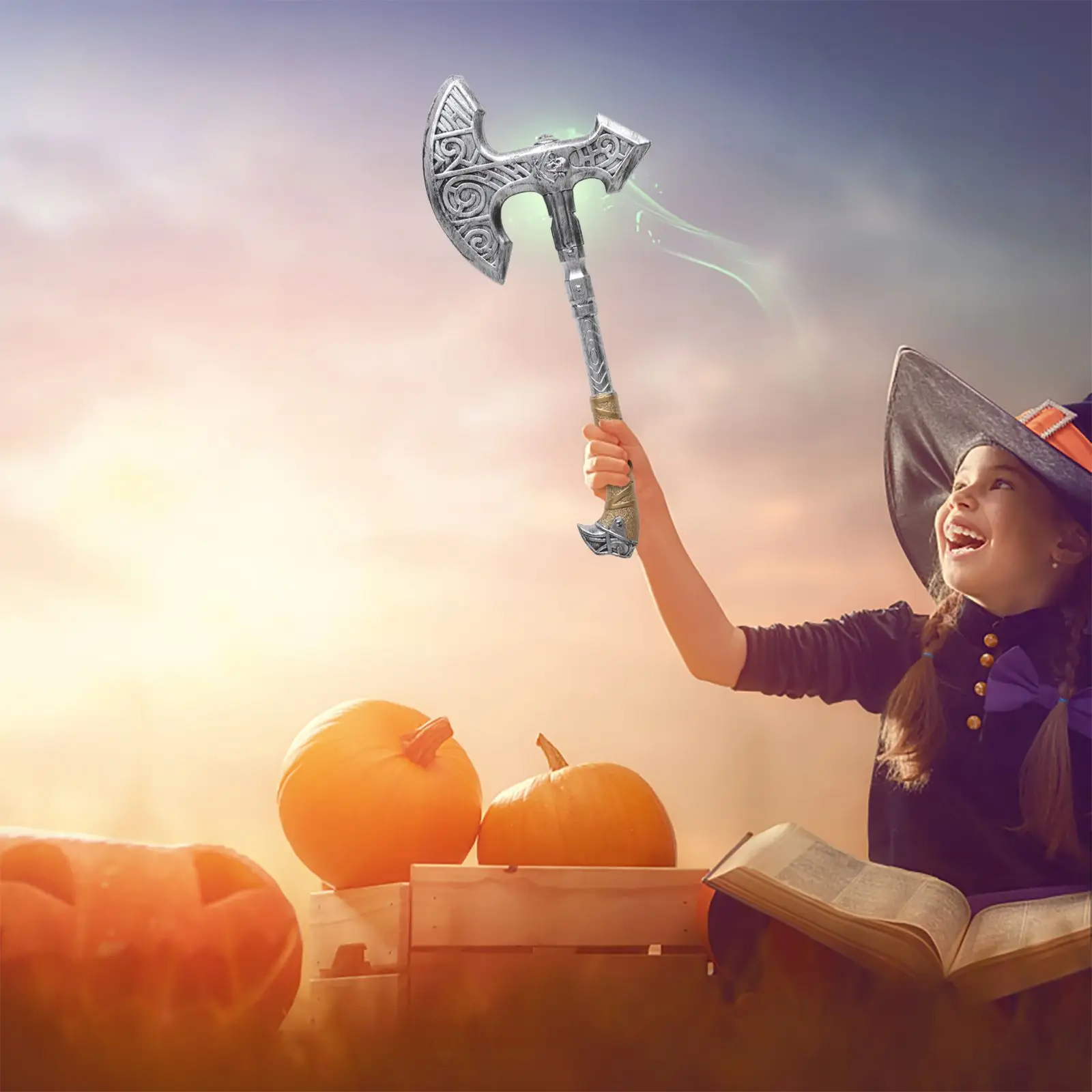 2pcs กระดูกปลาขวานเครื่องประดับ Haunted House Props ทนทานจําลองขวานพลาสติกคอสเพลย์เครื่องแต่งกายขวาน multiuse ตกแต่งฮาโลวีน