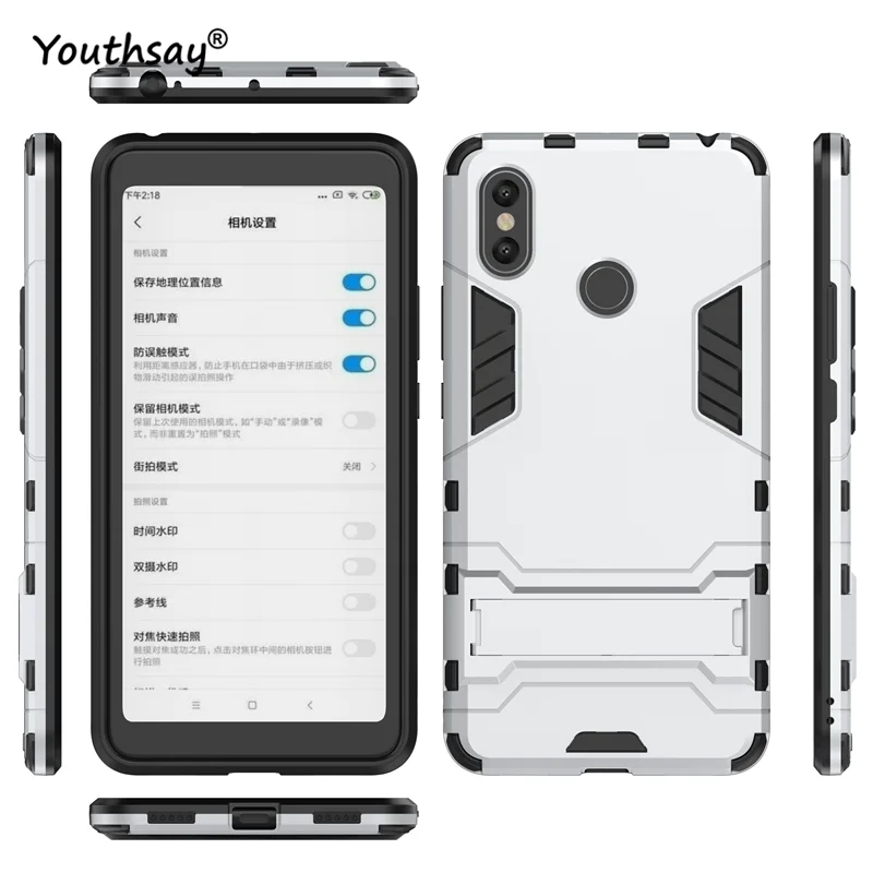 For Xiaomi Mi Max 3 Case Luxury Robot Hard Back Phone Case For Xiaomi Mi Max3 Back Cover For Xiaomi Mi Max 3 Coque Fundas