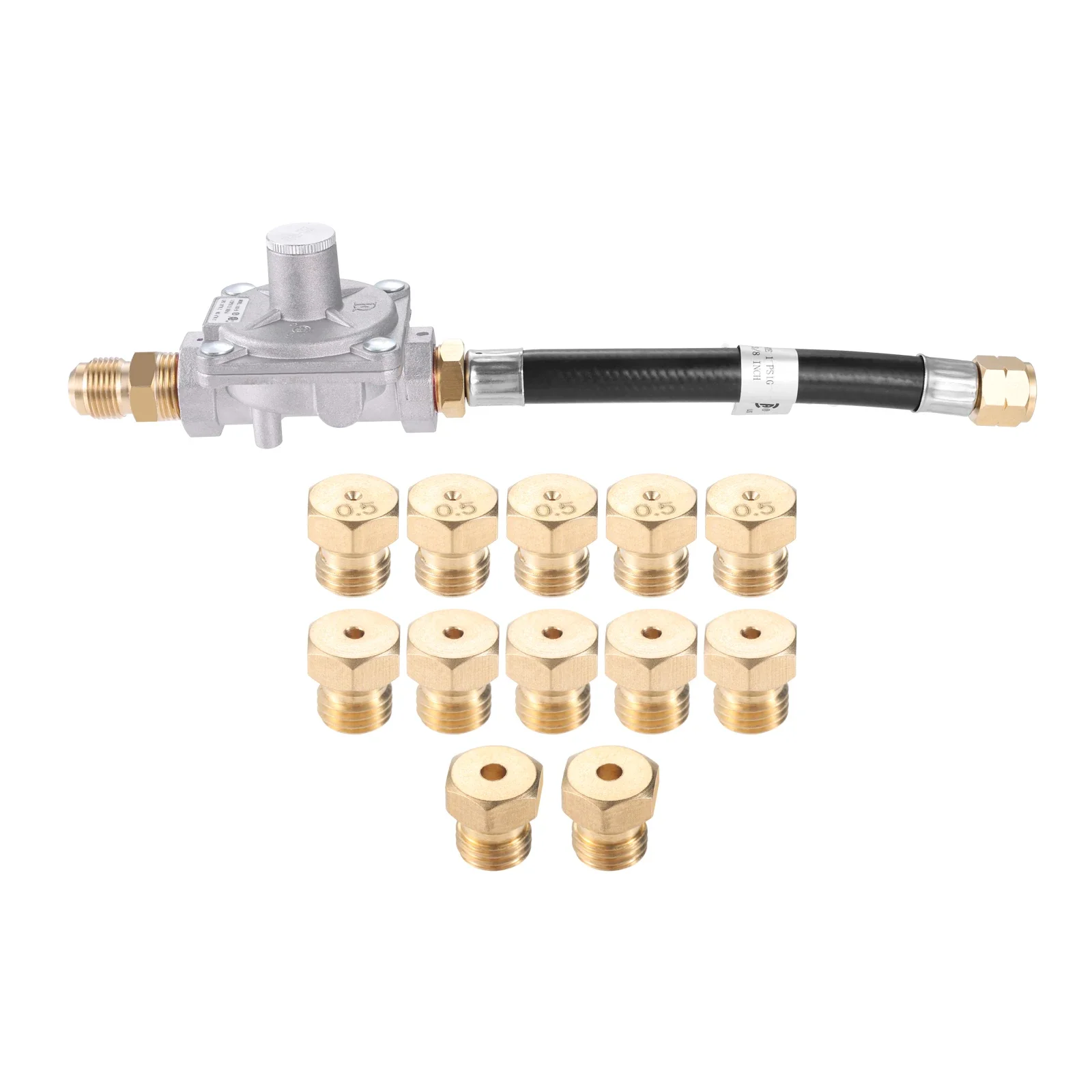 

Natural Gas/Propane Grill Conversion Kits Pressure Regulator Valve Fit for Weber Genesis and Genesis II with 12pc Orifice Nozzle