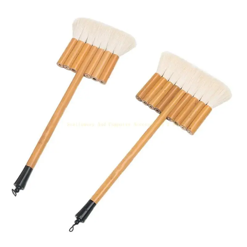 Exquisite Wollreihe Pinsel Pinsel Holzgriff Flachpinsel Pinsel Professioneller Pinsel