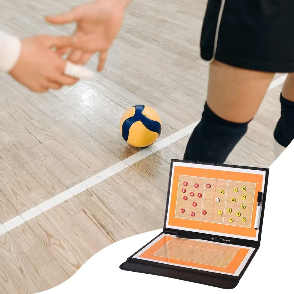 

Foldable Volleyball Coaching Clipboard Coaches Magnetic Board for Training