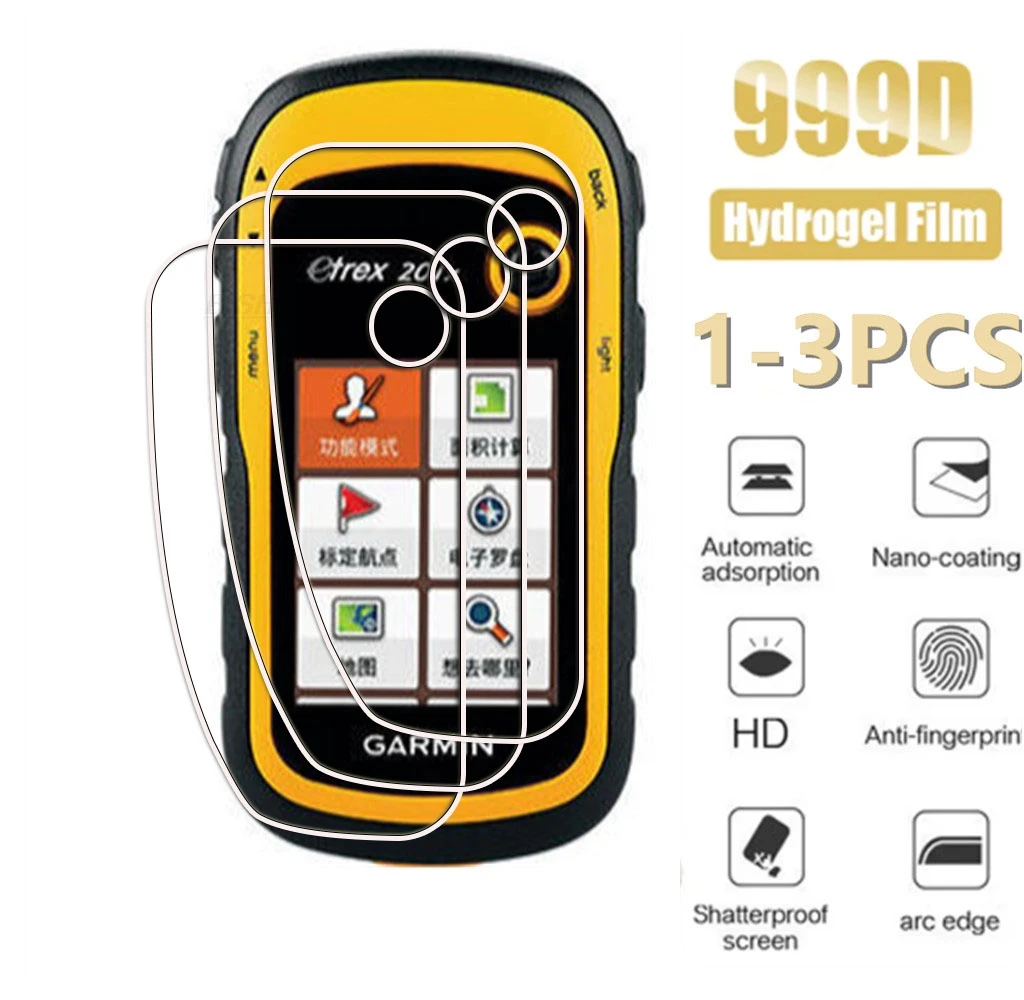 1-3 piezas de película de hidrogel para Garmin eTrex 10 20 30 10X 20X 30X 22X 32X 201x 209x 301 309x 221x 229x 329x, pantalla protectora completa