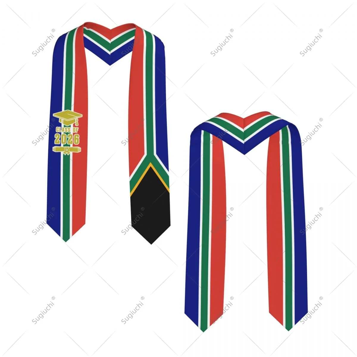 

South Africa Flag Class Of 2026 Graduation Stole Sash Scarf For International Students Proud Ceremony Adult Unisex