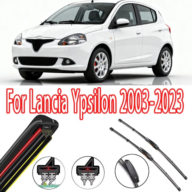 

For Lancia Ypsilon 2003-2023 Front Windshield Wiper Blades 2pcs Windscreen Window Accessories 2004 2006 2010 2011 2019 2020 2022