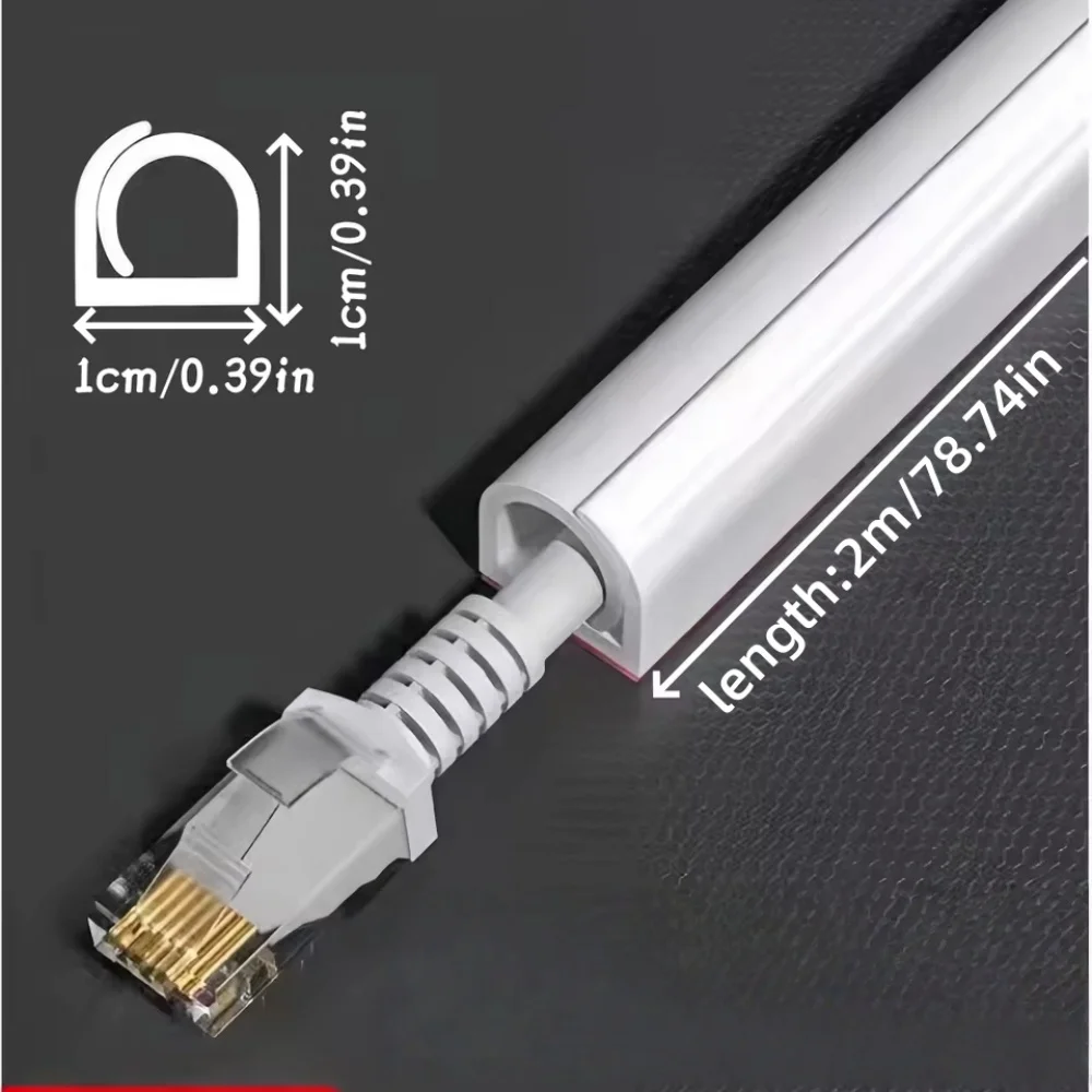 1pc 2M/78.74IN Curved Floor Wire Protector Cord Management Channel Invisible Decorative Wire Cover Anti-Step Protector Adhesive