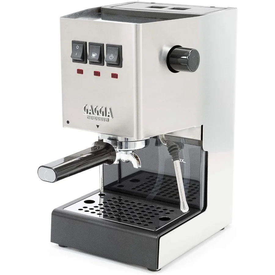 RI9380/46 E24 Espresso Machine Brushed Stainless Steel for Home and Commercial Use with Advanced Temperature Control High-Press