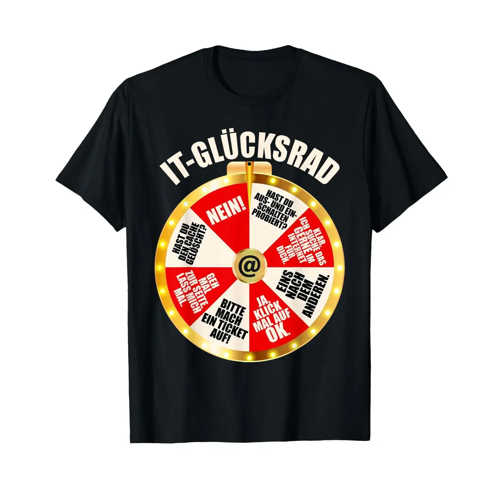IT Support Wheel of Fortune Service Desk Helpdesk Data Center T Shirt vintage Washed Soft Casual Breathable Slightly graphic