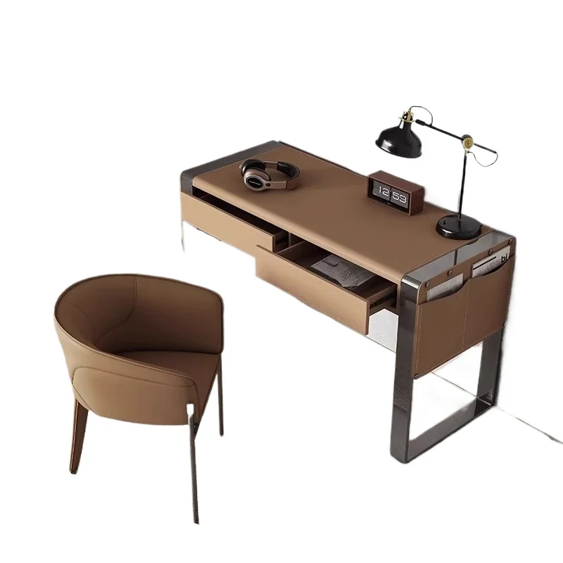 Brown Back Cushion Office Chair Black Armrest Gaming Accent Office Chair Portable Comfortable Sillas De Oficina Office Furniture