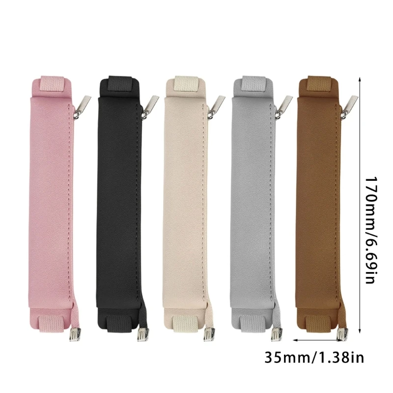 Verstellbare Elastizbänder Stiftkoffer für Hardcover -Notebook -Leder -Stiftbeutel 601E