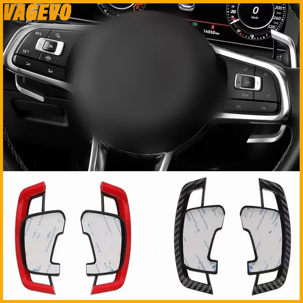 Para VW Golf 7 MK7 7,5 Arteon Passat B8 Tiguan MK2 Jetta paletas de cambio de fibra de carbono para volante, accesorios para coche