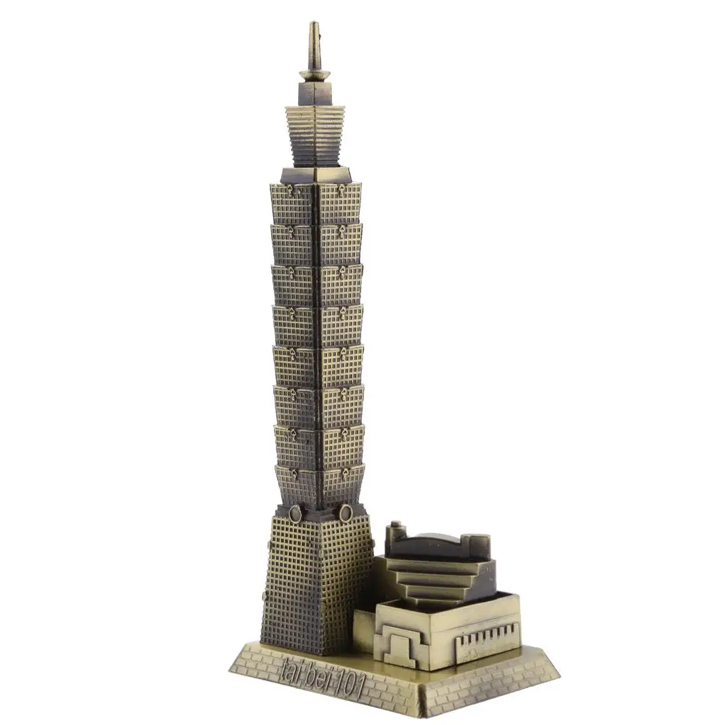 Vintage Taipei 101 Tower Building Sculpture Figurine Statue Model of Taiwan Home/Office Decor Collectibles