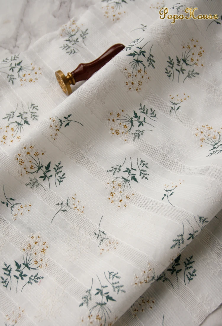140x50cm Jacquard-Imitat-Stickerei Reiner Baumwollstoff Kleid Cheongsam-Kleid Bekleidungsmaterial Nähstoff – Detail 3
