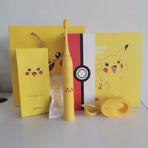 Pokemon Pikachu Electric Toothbrush Sonic Automatic Toothbrush Vibration Waterproof Adult Children Men and Women Rechargeable