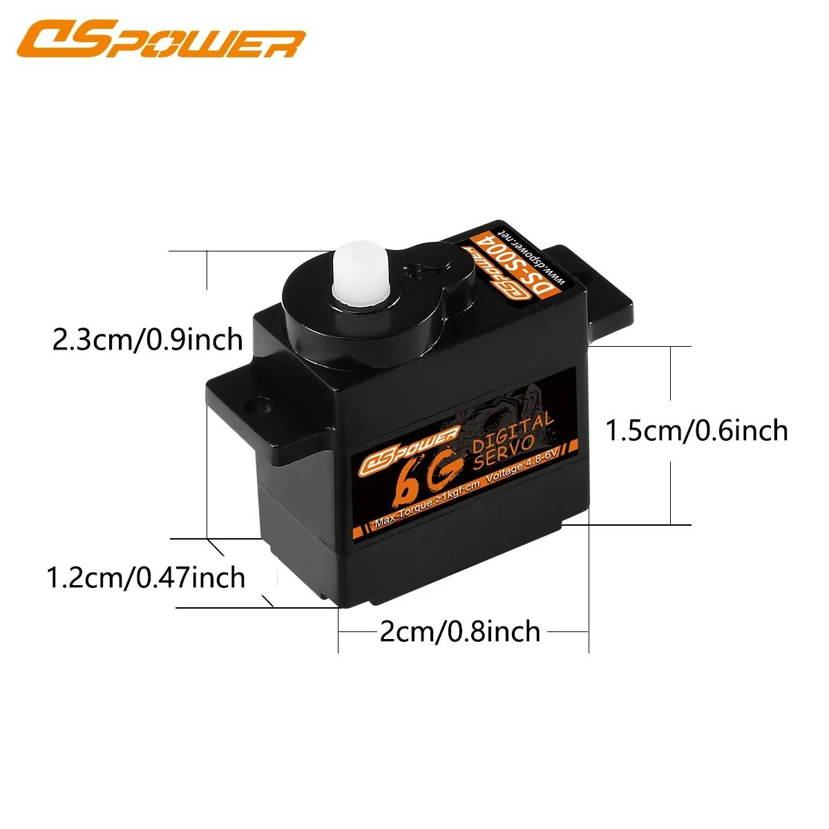 DSpower 6g Micro Digital Servo Motore Coreless con ingranaggi in plastica 4.8 ~ 6.0V DC per RC Auto Aereo Barca Aliante ad ala fissa Robot WLToys