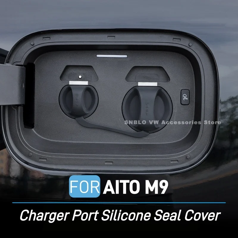 AITO M9 Car Charging Port Silicone Cover Fast & Slow Charge Socket Waterproof Dustproof Anti-shock Protective Cap