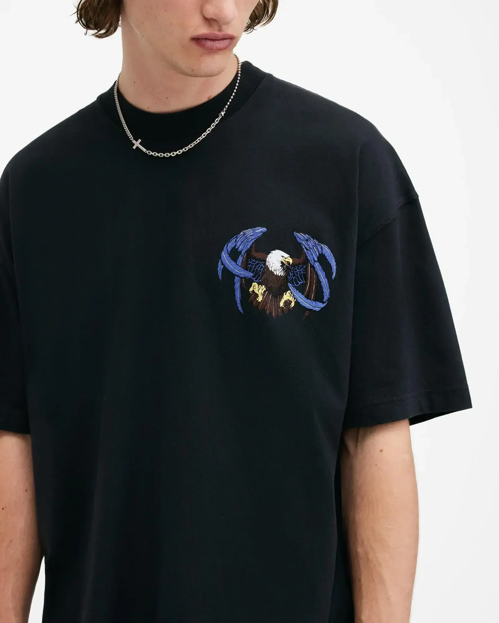 

Harajuku Style Y2K Style Short Sleeve Millennium Punk Style Personality Gothic Top Men and Women 2025 Summer New T-shirt