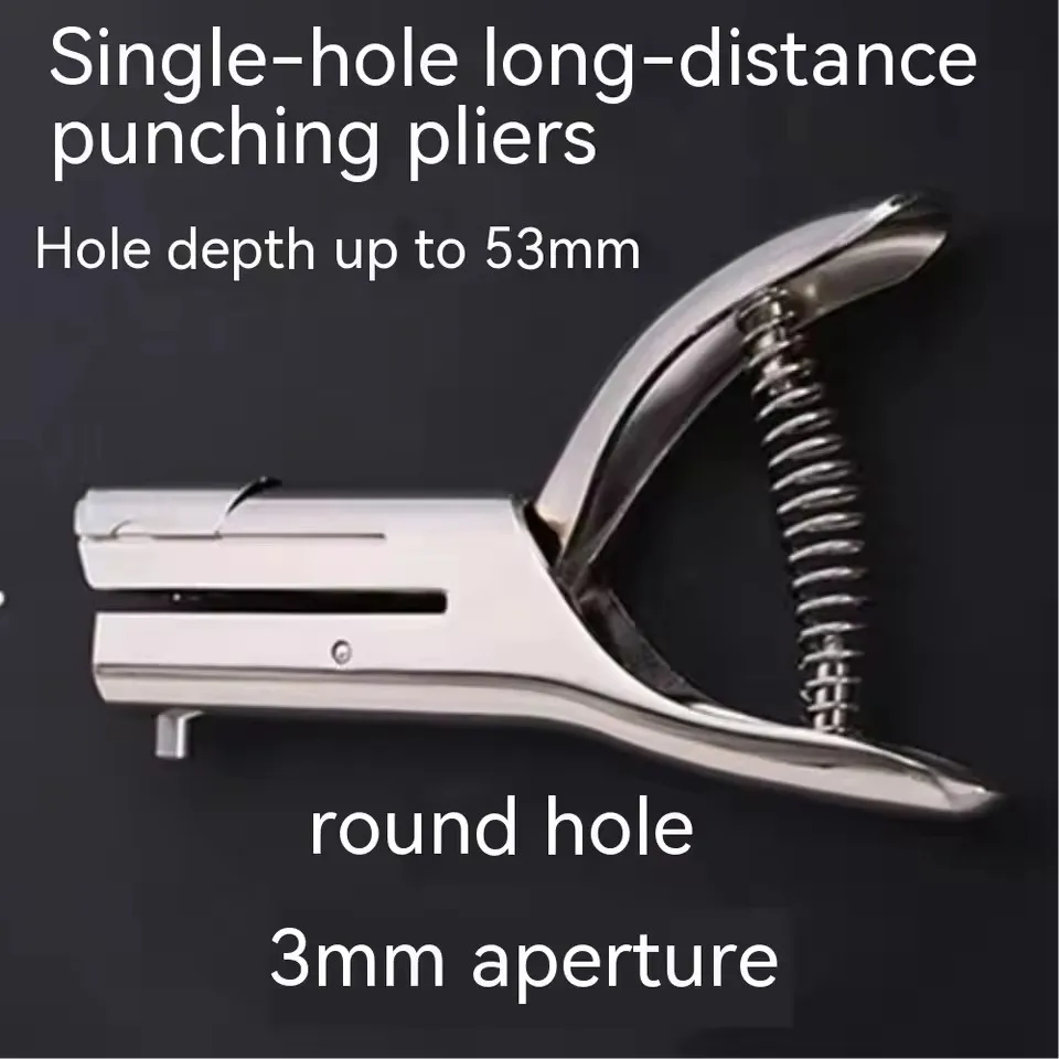 Perforateur de papier robuste à trou unique, longue portée de 2 pouces, gorge profonde, Effort réduit, poinçon en alliage manuel pour usage au bureau