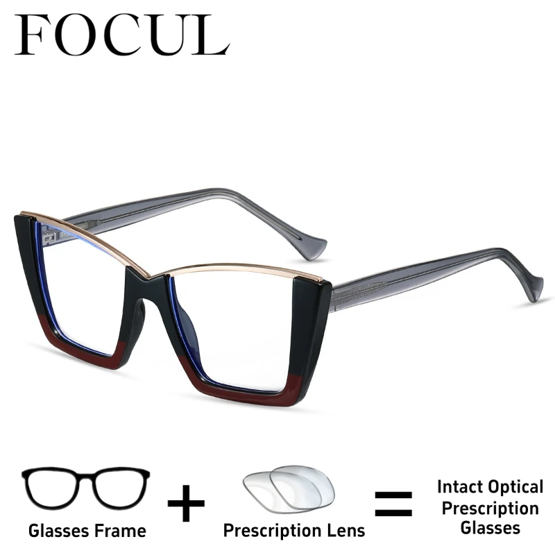 

FOCUL Adult Fashionable Styles Photochromic Myopia Eyeglasses Anti-Reflectivel Glasses Women Custom Prescription Optical Eyewear