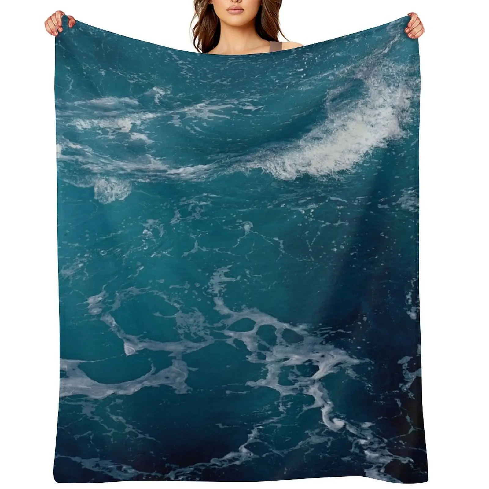 

blue ocean waves Throw Blanket Blankets Sofas Of Decoration Giant Sofa Thins Cute Plaid Blankets