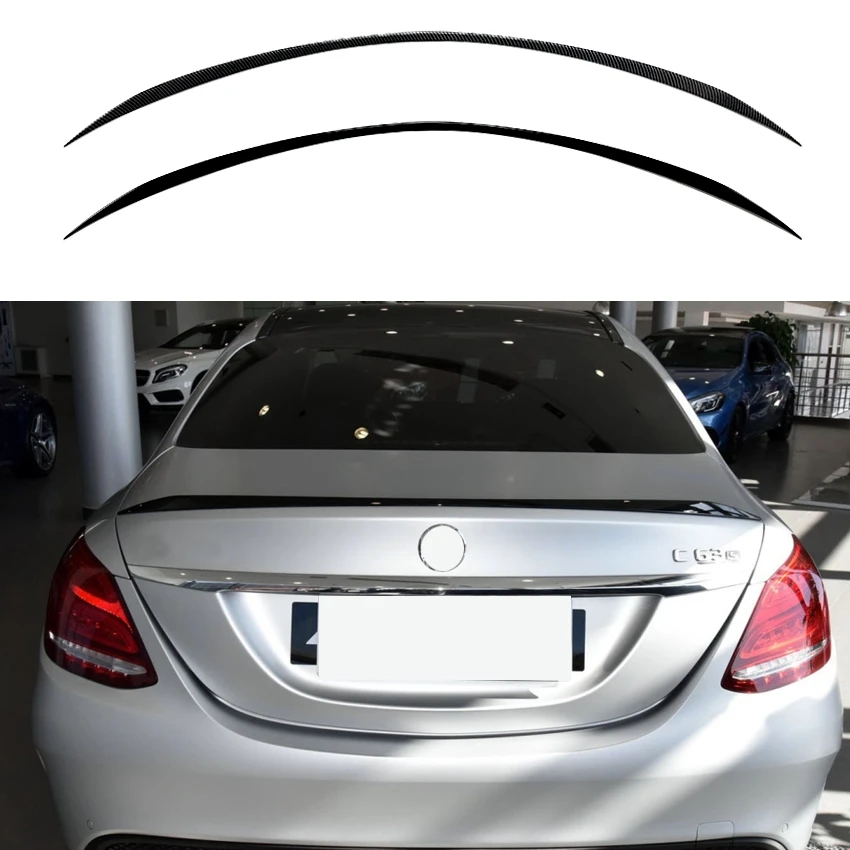 Car Rear Trunk Spoiler Wing Tailget Lid Flap Lip For Mercedes Benz C Class W205 C180 C200 C260 C43 C63 AMG Sedan 2015-2021