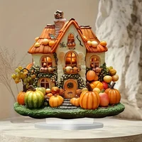 Acrylic Pumpkin House Decorations 2D Children's Room Living Room Coffee Shop Garden Balcony Fall Themed Cute Warm Home Decor