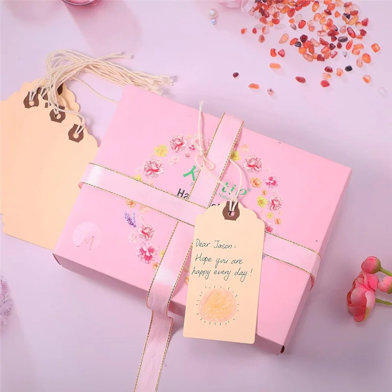 EDT-240 ชิ้น 4 3/4X2 3/8In มะนิลาป้ายการจัดส่งป้ายกระดาษแข็งป้าย String แขวนป้ายเสริมหลุม