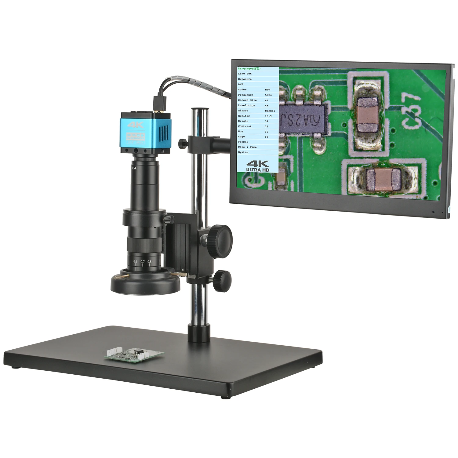 KOPPACE 11X-85X Electron Microscope 4K HD Camera HDMI/Type-C Output 13.3 inches Display