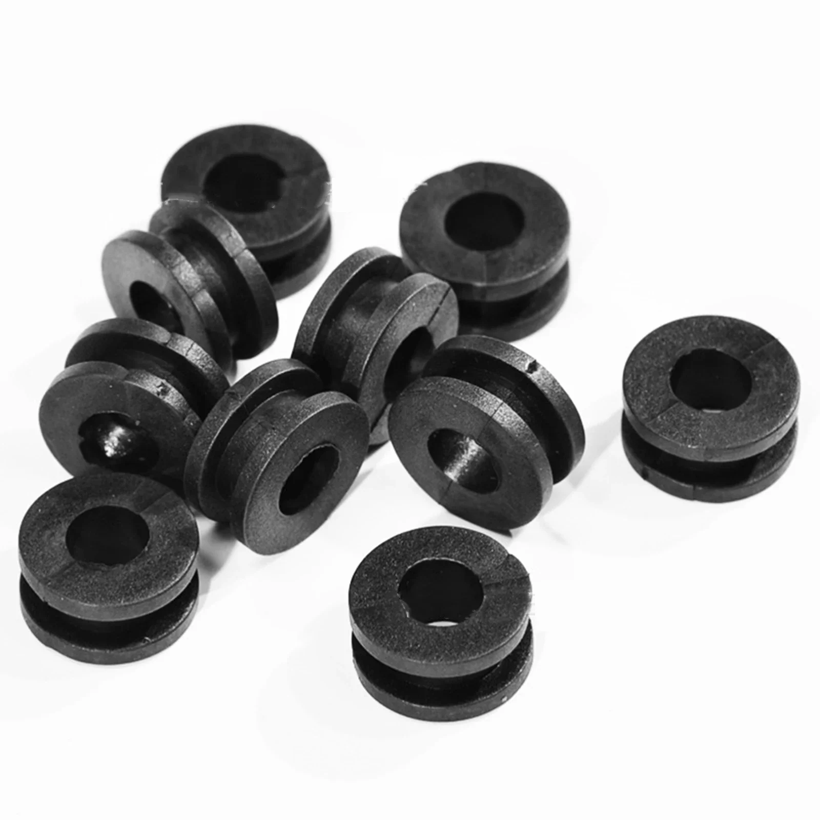 10pcs Black motorcycle side cover rubber gaskets motorcycle accessories fairing side cover gasket circular plastic rubber ring