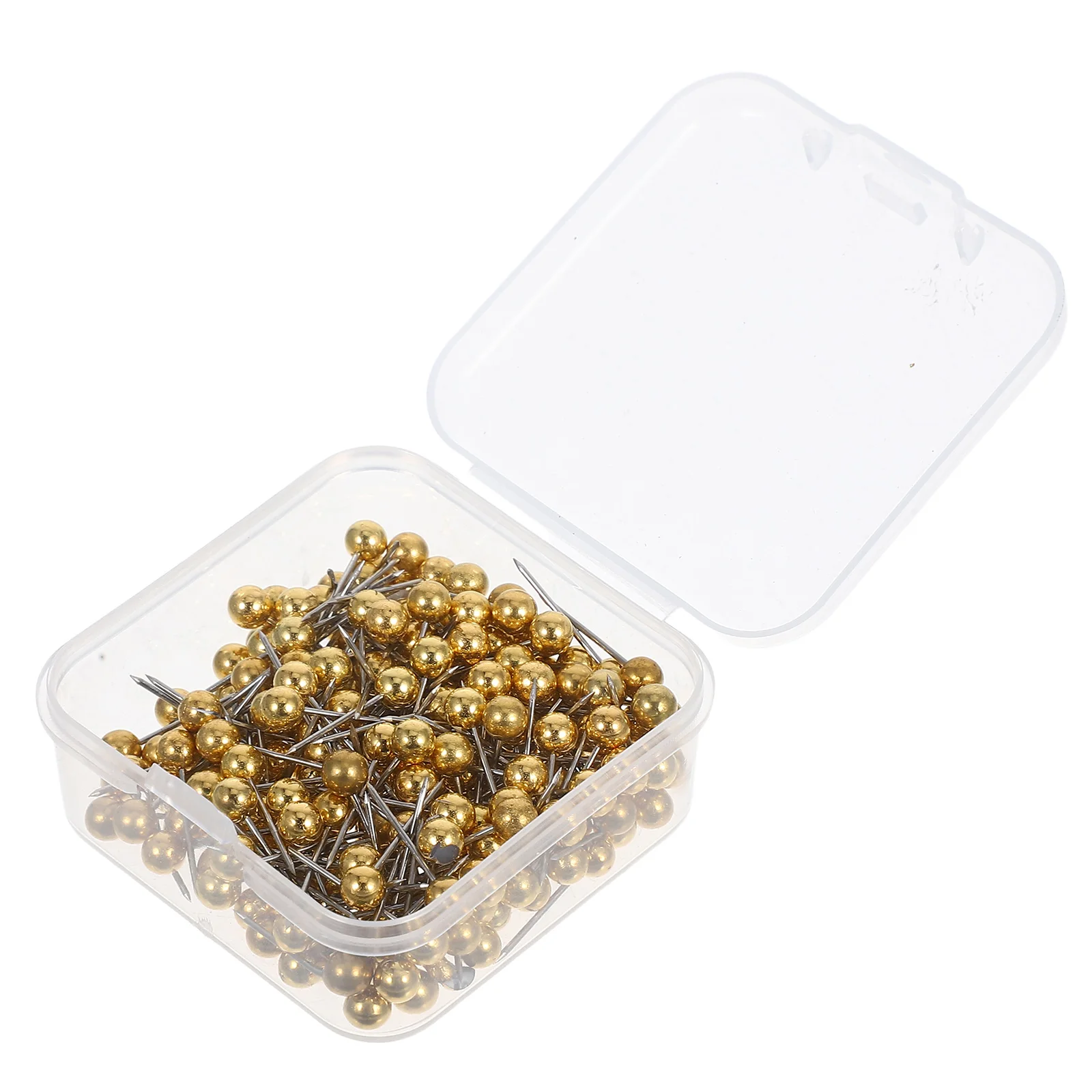 200 pcs Golden Earth Push Pins Round Head Thumbtacks For Wall Bulletin Board Cork Board Pins Office School Home Map Tacks Poster