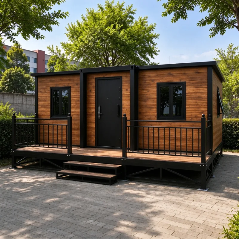 Foldable House PU Sandwich Panel 20ft Fast Setup Modular Cabin for Backyard Guest Room Temporary Living Portable Prefab Shelter