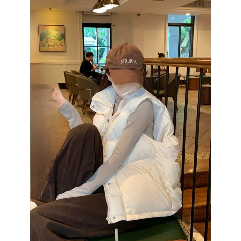 الخريف الشتاء أزياء حجم صغير سستة إغلاق بلون تخفيف نمط سترة أسفل القطن سترة المرأة ملابس خارجية فضفاضة #1