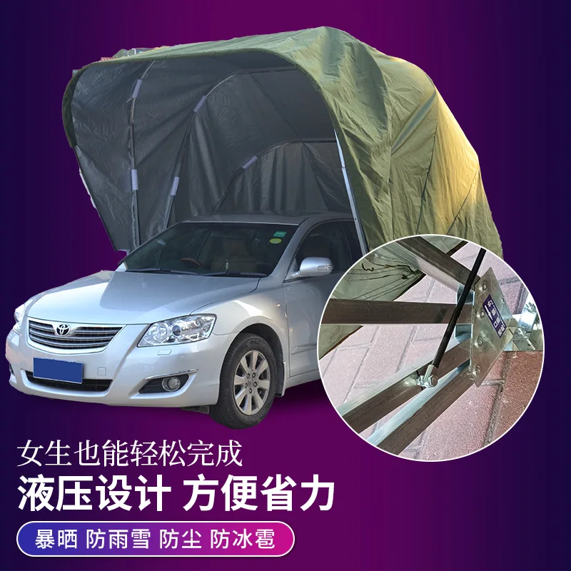 Automatic outdoor mobile folding parking shed, garage home sunscreen canopy, retractable car sunshade canopy