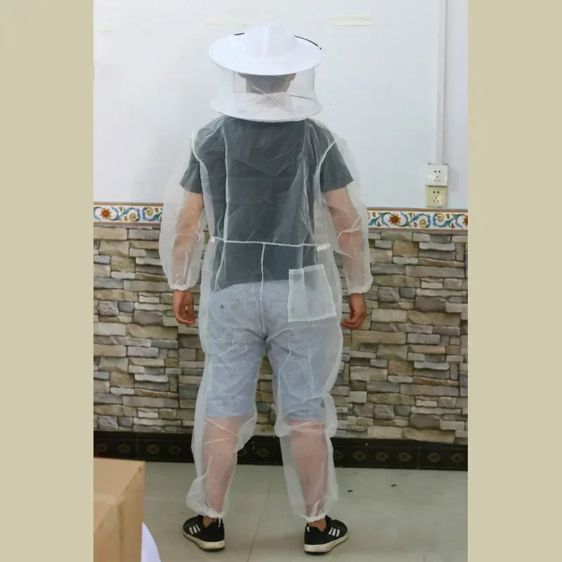 A Transparent One-piece Bee Protective Suit, Breathable Mosquito Proof Fishing Suit, Beekeeping Suit, Full Body
