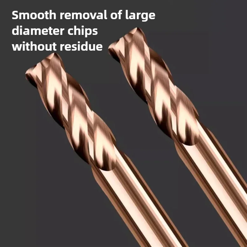 Carbide Round Nose Deep Groove Milling Cutter Long Neck Milling Cutter Micro Diameter Round Corner Deep Groove End Mill R0.2 0.5