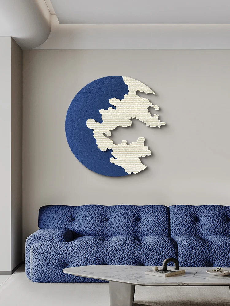 Physical painting three-dimensional round abstract wind living room decorative painting dining room entrance high sens