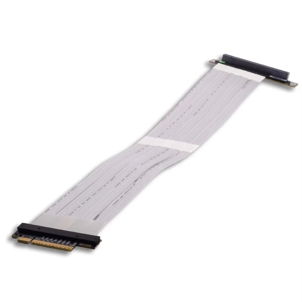 ADT-Link PCIe 4.0 / 3.0 X8 To X16 Riser Cable Custom Flat GPU Extension Adapter for NVIDIA AMD GPU 180/90/270 Degree 5-100cm