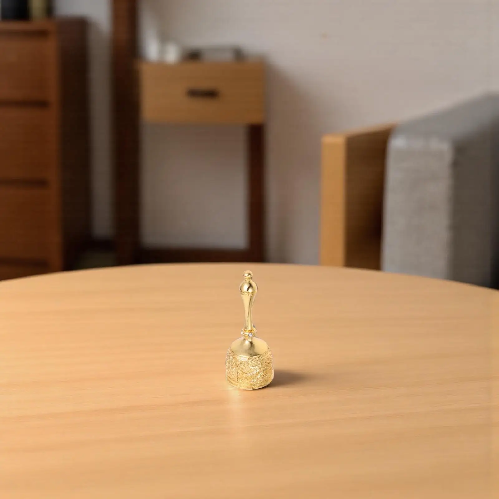 

Vintage Metal Hand Bell Gold Zinc Alloy European Style Dragon Phoenix Design Service Call Dinner Wedding Meditation