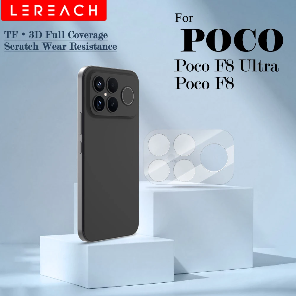 Lereach for Poco F8 Ultra Poco F8 Pro Tempered Glass Camera Lens Protector Slip-resistant and wear-resistant