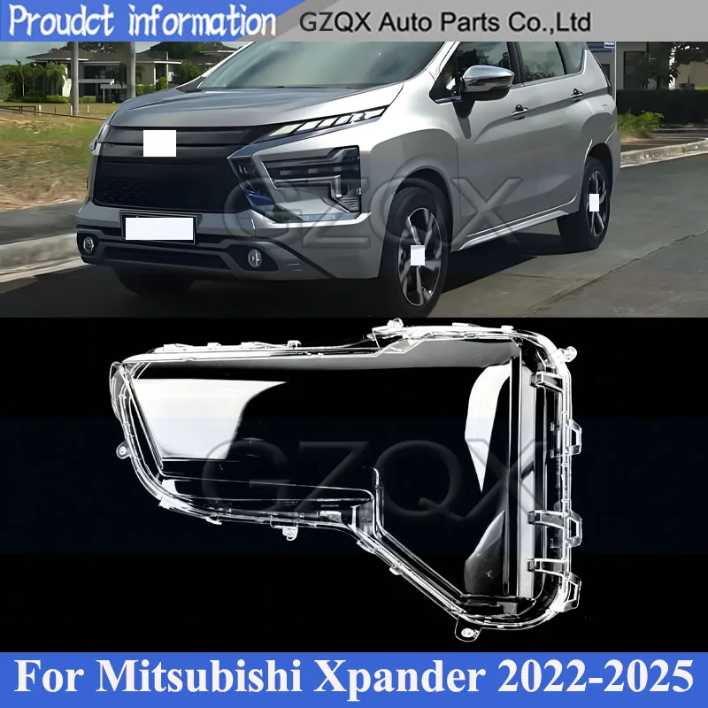 

CAPQX Front Headlight Cover Shell Shade For Mitsubishi Xpander 2022-2025 Head Lamp Glass Head Light Cover Lens Transparent