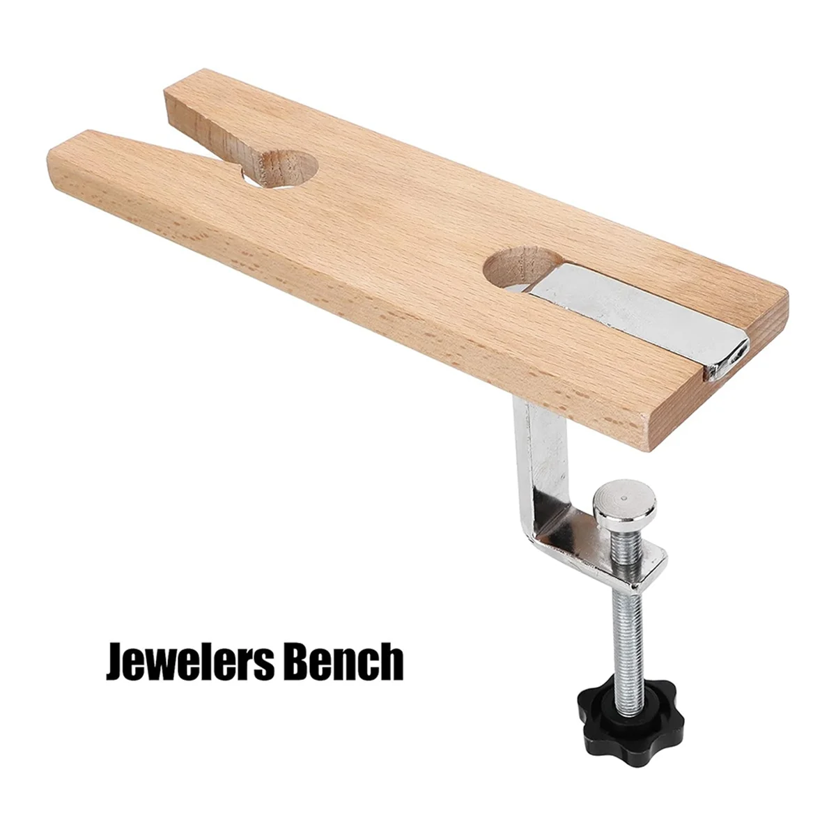 

ETRT Jewelry Bench, Pin Clamp Wooden Workbench Professional Jewels Making Processing Tools for Polishing, Cutting Jewelry
